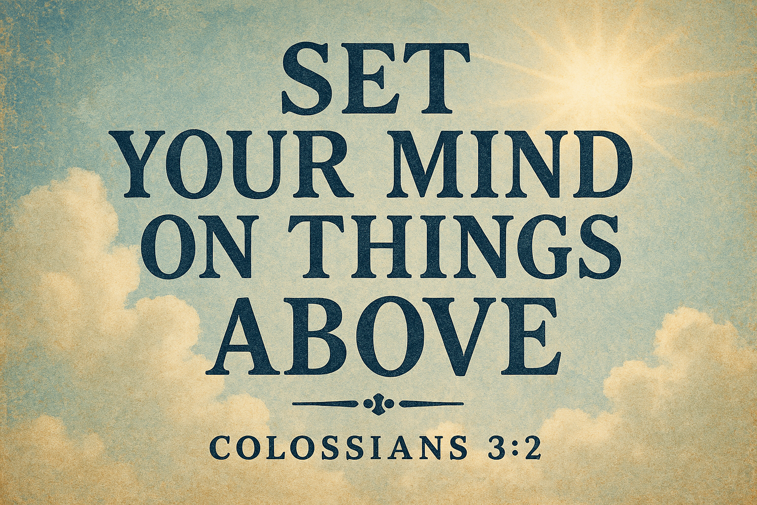 Set Your Mind on Things Above